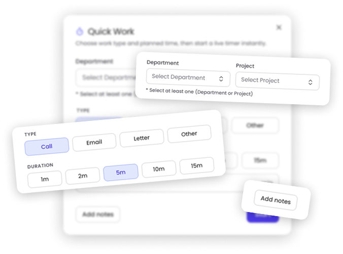 Smart Work Dashboard Mockup