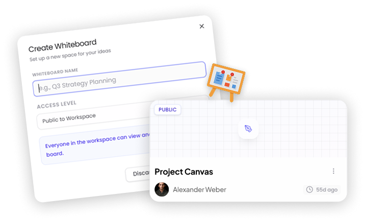 Collaborative Whiteboard Mockup